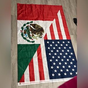 Mexico and USA flag